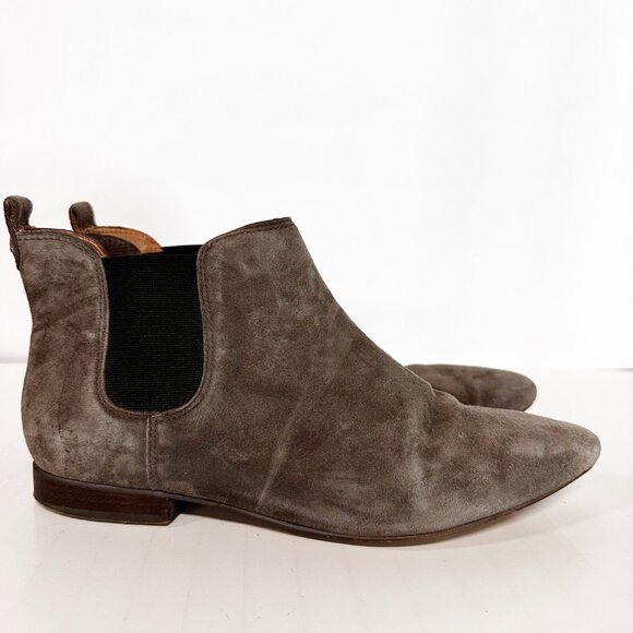 Madewell Chelsea Boots Womens Size 8 Gray Suede Nico Ankle Booties E2240 Western - Picture 1 of 11